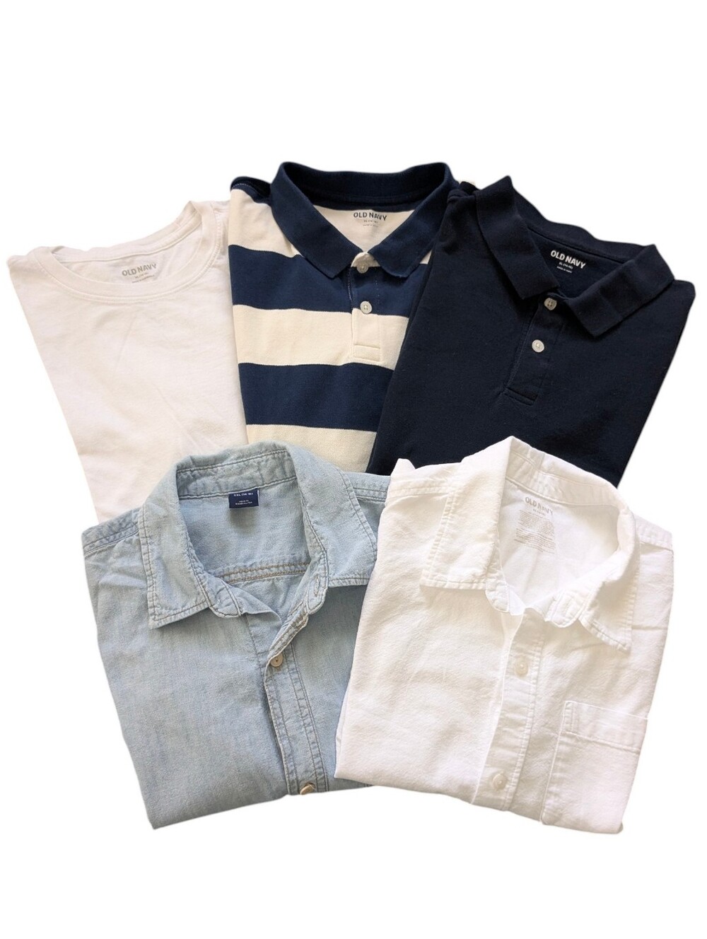 Big Boys Old Navy/GAP Blue & White Back-To-School Bundle (Size 14/16)